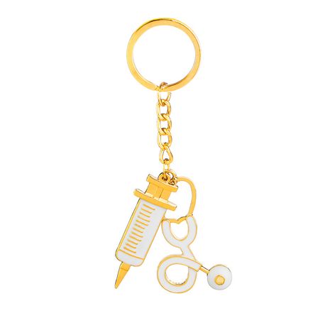 Fashion explosion key chain Dr. Mystery syringe stethoscope creative personality key chain small pendant wholesale nihaojewelry's discount tags