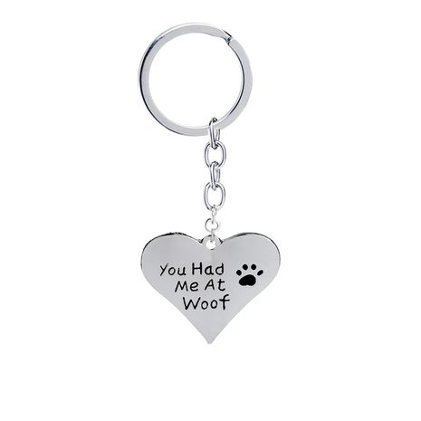 Explosion Keychain English You had me at woof Cute Loving Dog Claw Keychain Accessories wholesale nihaojewelry's discount tags