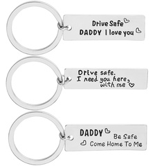explosion keychain father's day gift keychain pendant love you DaD letter keychain wholesale nihaojewelry