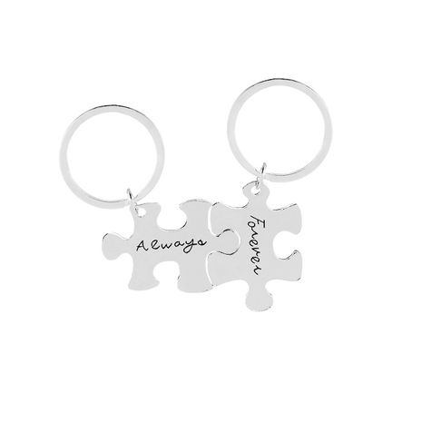 explosion models key chain alloy lettering AlewaysForever couple key chain wild pendant jewelry wholesale nihaojewelry's discount tags