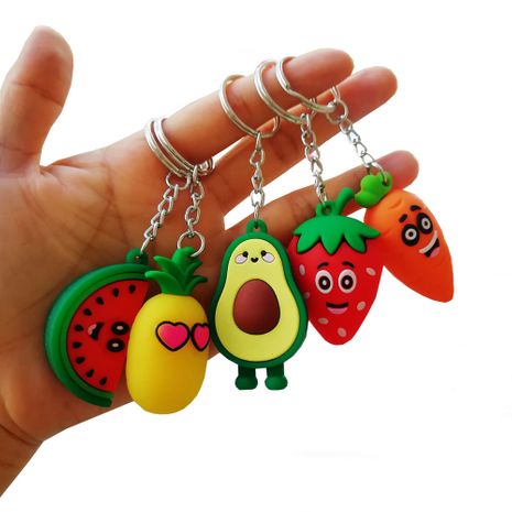 girl heart simulation 3D avocado keychain schoolbag coin purse PVC soft toy pendant special offer wholesale nihaojewelry NHDI220475's discount tags