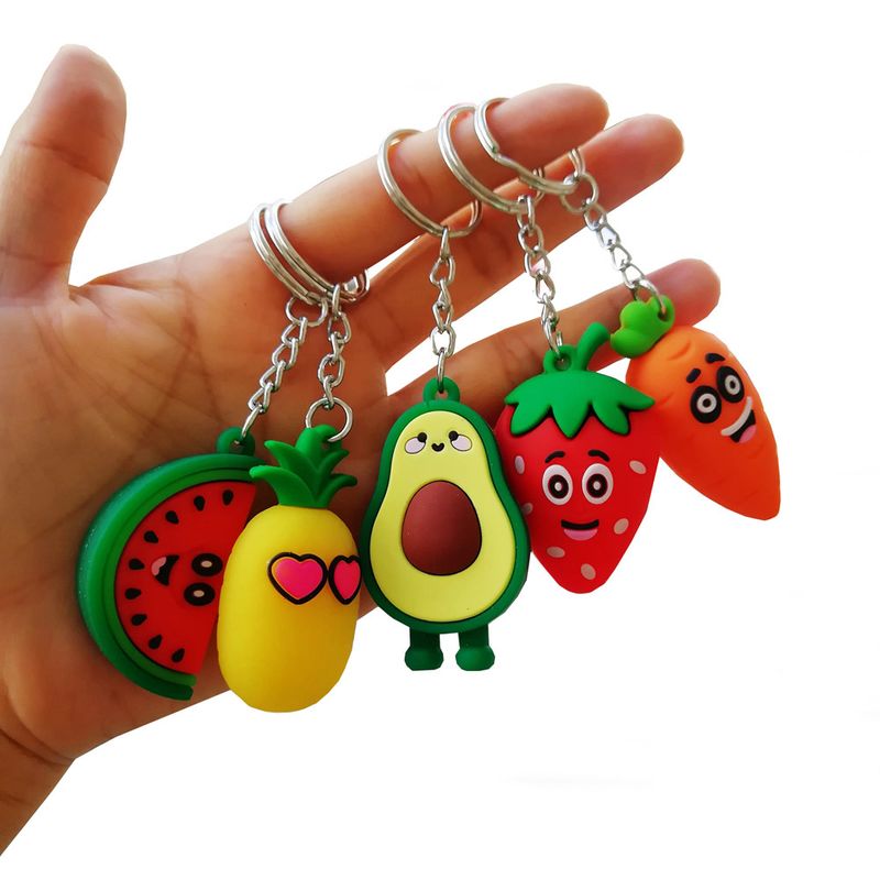 girl heart simulation 3D avocado keychain schoolbag coin purse PVC soft toy pendant special offer wholesale nihaojewelry
