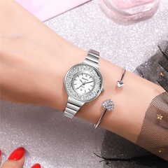 Korean fashion rhinestone ball steel belt watch fashion watch temperament wild quartz fashion watch wholesale nihaojewelry