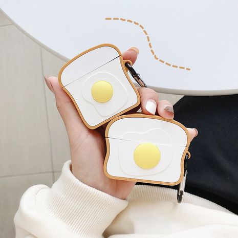 Airpods Pro3 generation headset protective sleeve toast egg for iPhone AirPods 2 wireless Bluetooth headset wholesale nihaojewelry NHFI220721's discount tags