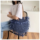 summer new hollow tassel bag shoulder woven straw bag spike paper woven bag beach bag fashion bag wholesale nihaojewelry NHGA220972picture31
