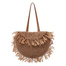 summer new hollow tassel bag shoulder woven straw bag spike paper woven bag beach bag fashion bag wholesale nihaojewelry NHGA220972picture33