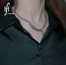Korea Ins Nischen design Mode Retro Kreuz Halskette Titan Stahl einfache kurze HipHop Halskette Schlsselbein kettepicture7