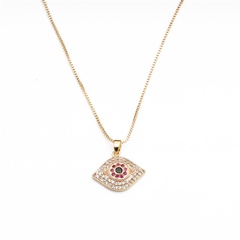 Koreanische Version der mikro eingelegten Zirkon Demon Eye Anhänger Halskette Muttertag Geschenk Halskette Necklace