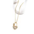 New microinlay zircon heart lock necklace nihaojewelry wholesalepicture14