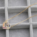 New microinlay zircon heart lock necklace nihaojewelry wholesalepicture17