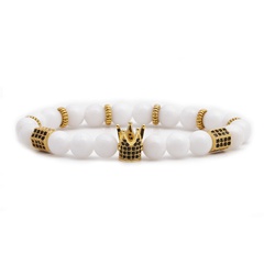 AliExpress Amazon Vente Chaude Blanc Aimant Malachite Tissé de Perles Bracelet Hommes et Dames Bracelets Bracelet