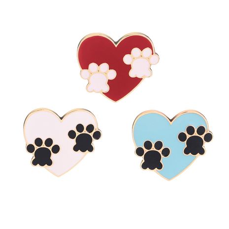 New fashion cartoon cute loving dog paw trend wild student bag brooch nihaojewelry wholesale's discount tags