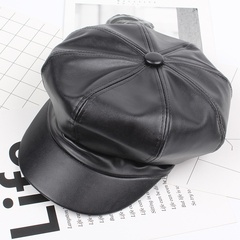 Korean spring leather simple beret nihaojewelry wholesale