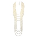 Nuevo conjunto de collar de perlas de mltiples capas exageradas suter largo pendientes de collar para mujer nihaojewelry al por mayorpicture8