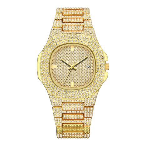 Rhinestone alloy ladies quartz watch fashion large dial with diamonds starry calendar ladies fashion watch nihaojewelry wholesale's discount tags