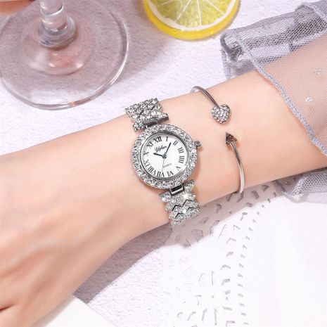 Rhinestone metal chain quartz watch fashion diamond-set starry Roman scale ladies hand watch nihaojewelry wholesale's discount tags