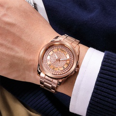 Rhinestone alloy steel band watch fashion diamond-set starry watch nihaojewelry wholesale