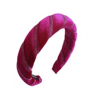 Korean fashion new simple gold velvet fabric bronzing stripe hair band wholesale nihaojewelrypicture18