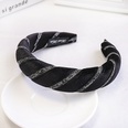 Korean fashion new simple gold velvet fabric bronzing stripe hair band wholesale nihaojewelrypicture23