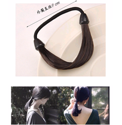 Korean fashion simple wig hair band hair braid elastic hair scrunchies nihaojewelry wholesale