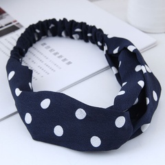 fashion  hair band nihaojewelry wholesale simple wide-sided polka dot cross elastic wide-band hair accessories hair band
