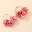 fashion jewelry wild sweet geometric fabric flower earrings alloy large ring earrings wholesale nihaojewelrypicture16