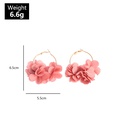 fashion jewelry wild sweet geometric fabric flower earrings alloy large ring earrings wholesale nihaojewelrypicture17
