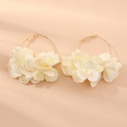 fashion jewelry wild sweet geometric fabric flower earrings alloy large ring earrings wholesale nihaojewelrypicture18