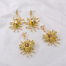 personality Sunflower bee earrings popular temperament Korean fashion the long imitation pearl earrings simple ear jewelry wholesale nihaojewelrypicture12