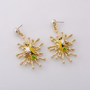 personality Sunflower bee earrings popular temperament Korean fashion the long imitation pearl earrings simple ear jewelry wholesale nihaojewelrypicture14