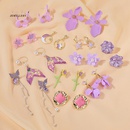 S925 Silver Needle Earrings Summer New Purple Simple Flower Earrings wholesale nihaojewelrypicture15
