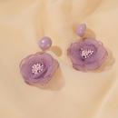 S925 Silver Needle Earrings Summer New Purple Simple Flower Earrings wholesale nihaojewelrypicture17