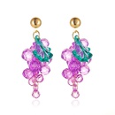 S925 Silver Needle Earrings Summer New Purple Simple Flower Earrings wholesale nihaojewelrypicture16
