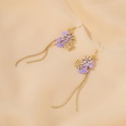 S925 Silver Needle Earrings Summer New Purple Simple Flower Earrings wholesale nihaojewelrypicture21