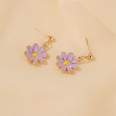 S925 Silver Needle Earrings Summer New Purple Simple Flower Earrings wholesale nihaojewelrypicture22