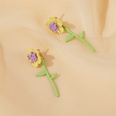 S925 Silver Needle Earrings Summer New Purple Simple Flower Earrings wholesale nihaojewelrypicture26