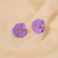 S925 Silver Needle Earrings Summer New Purple Simple Flower Earrings wholesale nihaojewelrypicture29