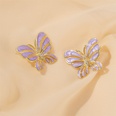 S925 Silver Needle Earrings Summer New Purple Simple Flower Earrings wholesale nihaojewelrypicture30
