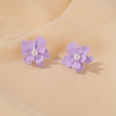 S925 Silver Needle Earrings Summer New Purple Simple Flower Earrings wholesale nihaojewelrypicture36