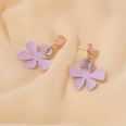 S925 Silver Needle Earrings Summer New Purple Simple Flower Earrings wholesale nihaojewelrypicture41