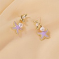 S925 Silver Needle Earrings Summer New Purple Simple Flower Earrings wholesale nihaojewelrypicture42