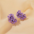 S925 Silver Needle Earrings Summer New Purple Simple Flower Earrings wholesale nihaojewelrypicture54