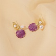 S925 Silver Needle Earrings Summer New Purple Simple Flower Earrings wholesale nihaojewelrypicture45