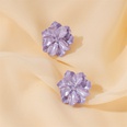 S925 Silver Needle Earrings Summer New Purple Simple Flower Earrings wholesale nihaojewelrypicture48