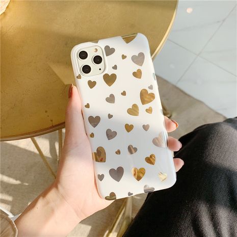 bronzing small love mobile phonecase for iPhone11 Pro MAX /XS XR/7plus soft shell wholesale nihaojewelry's discount tags