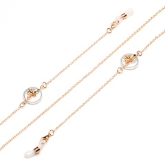 Non-slip popular metal glasses rope golden bee pearl rhinestone pendant glasses chain wholesale nihaojewelry