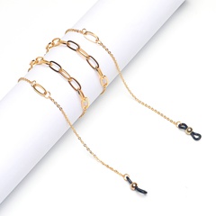 Golden thick stainless steel sunglasses chain color retention true gold plated glasses rope glasses chain wholesale nihaojewelry
