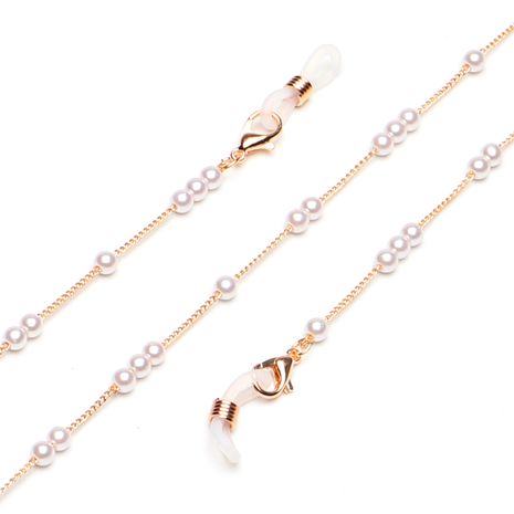 section chaude mode simple fait à la main blanc perle lunettes chaîne en gros nihaojewelry's discount tags