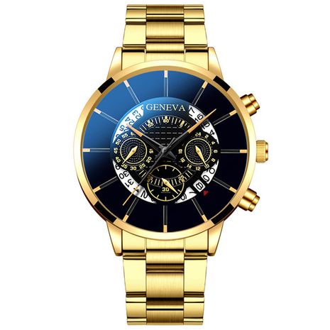 reloj de correa de acero para hombres reloj de negocios de moda calendario de correa de acero reloj de cuarzo venta al por mayor nihaojewelry's discount tags