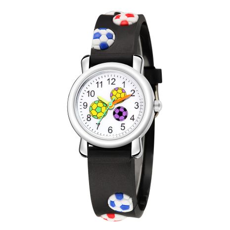Reloj de dibujos animados para niños 3D escultura flotante cinta fútbol patrón estudiante reloj lindo regalo de estudiante reloj al por mayor nihaojewelry's discount tags